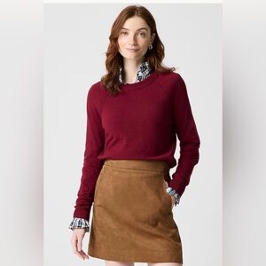 J. Crew Faux Suede Tan/Brown A-Line Mini Skirt